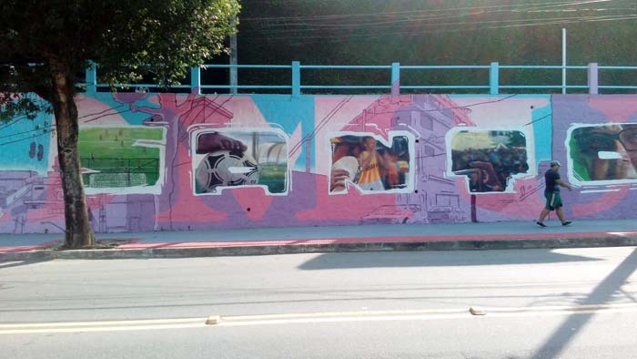 Painel em Graffiti em Santos Dumont, Vitória