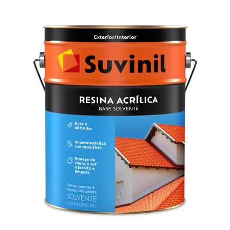 Resina Acrílica Base Solvente Premium Brilhante 18l - Suvinil - 18Litros