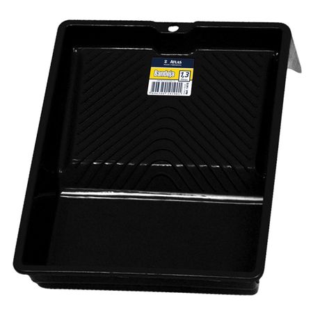 Bandeja Plástica para Pintura 1,3 Litros Preta - ATLAS - kit
