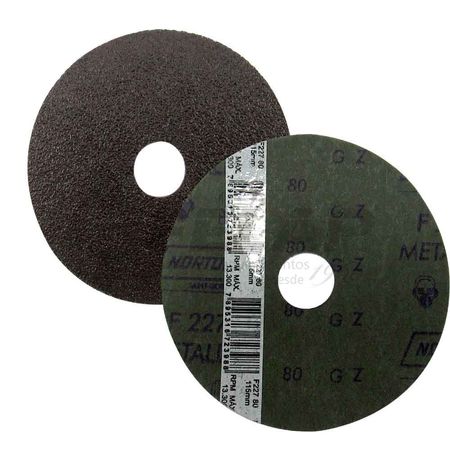 158367_2 Disco Fibra Metalite Norton F227 - 115 X 22 #80 - DISCO FIBRA F227 080 115 X 22 NORTON