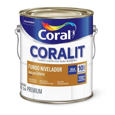 Fundo Sintético Nivelador Coralit  3,6l - CORAL - Branco