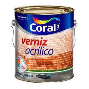 Verniz Acrílico Brilhante 3,6l - Coral - Incolor