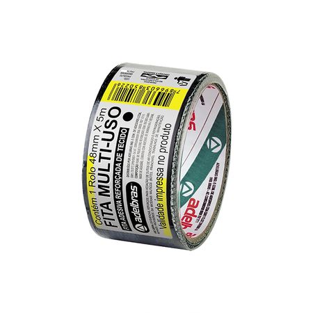 Fita Reforçada Silver Tape 960 Preto - ADELBRAS