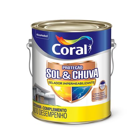 Impermeabilizante Proteção Sol e Chuva 3,6l - CORAL - Branco