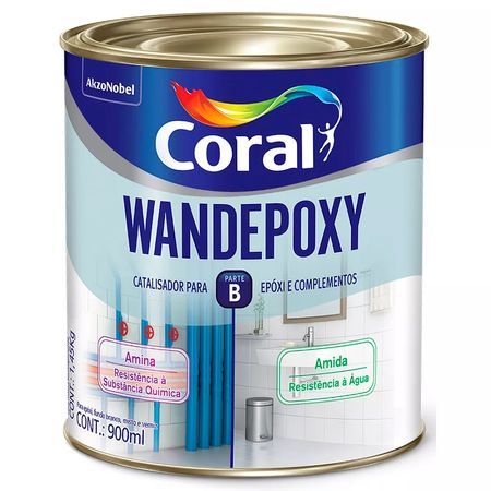 159948_2 Catalisador Para Esmalte/Verniz Epóxi Coral Wandepoxy Amina 900ml - CORAL