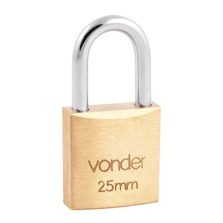 Cadeado de Latão Vonder 25mm - CADEADO LATAO 25MM VONDER**