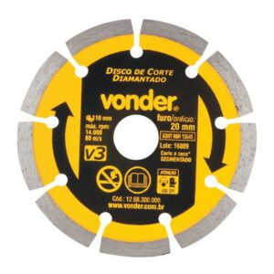 Disco de Corte Diamantado Vonder Segmentado  110x20mmm V3