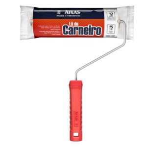 Rolo de Pintura Lã de Carneiro 100% Natural - ATLAS - 15cm