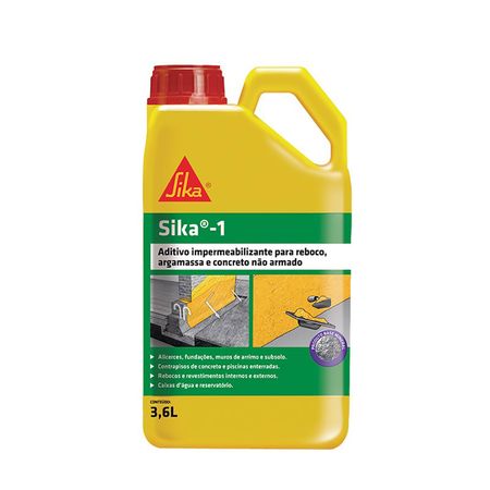 Aditivo Impermeabilizante Sika 1  3,6L - SIKA - 3,6 Litros