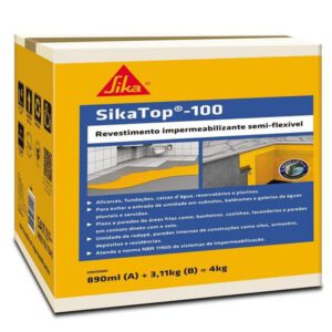 Revestimento Impermeabilizante Sikatop 100 4kg - SIKA - Cinza