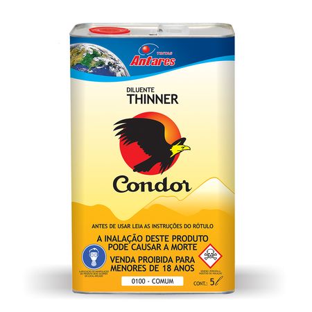 Thinner Comum C0100 5L- CONDOR - THINNER COMUM 5L C0100 CONDOR