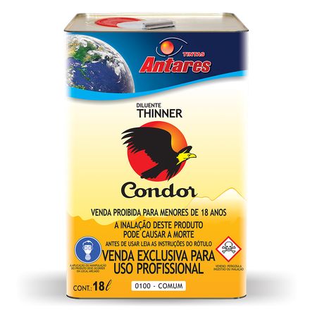 Thinner Comum C0100 18L - CONDOR - THINNER COMUM 18L C0100 CONDOR
