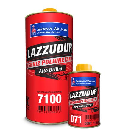 Verniz Poliuretano Lazzuril com Catalsador 900ml - VERNIZ AUT PU 7100 A+B 900ML LAZZURIL