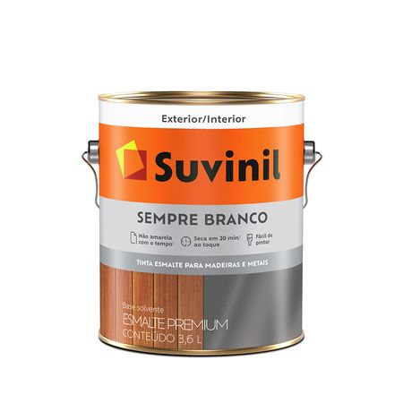 Esmalte Sintético Sempre Branco Acetinado 3,6l - Suvinil