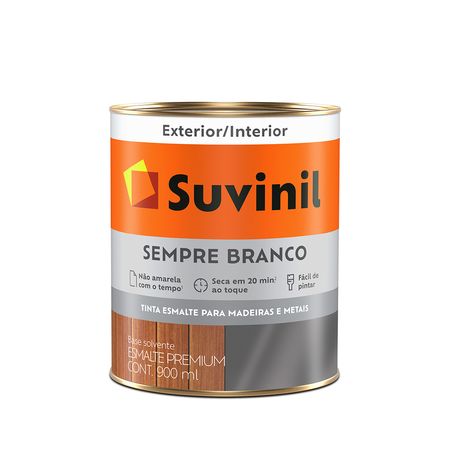 Esmalte Sintético Suvinil Sempre Branco Brilhante 900ml - 900Ml