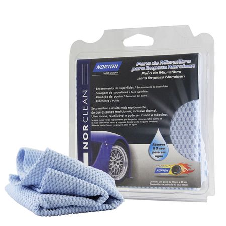 Pano de Microfibra Automotivo Norton 40x40cm - PANO MICROFIBRA AUTOMOTIVA 40X40CM NORTON#