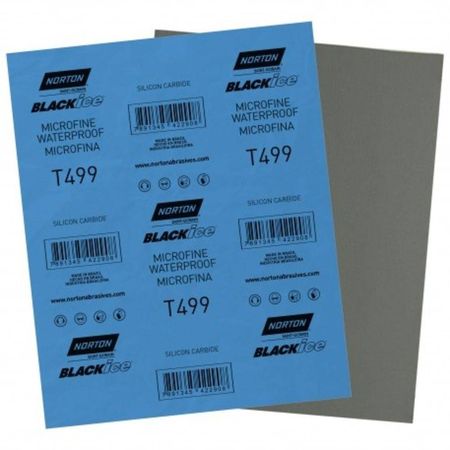 Lixa Black Ice Norton T499 Grão 1200 - LIXA DAGUA T499 1200 F 230X280 NORTON