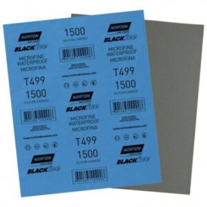 Lixa Black Ice Norton T499 Grão 1500 - LIXA DAGUA T499 1500 F 230X280 NORTON