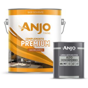 Tinta Primer Epoxi Alcatrão de Hulha Anjo Tintas 2,88l + Catalisador 720ml - Preto