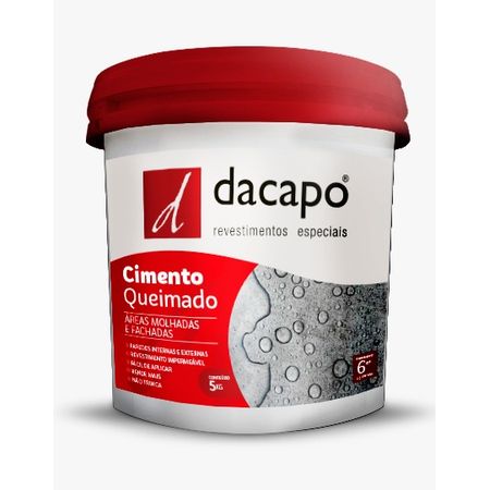 Cimento Queimado para Área Molhada e Fachada  5kg - Dacapo - Barbante