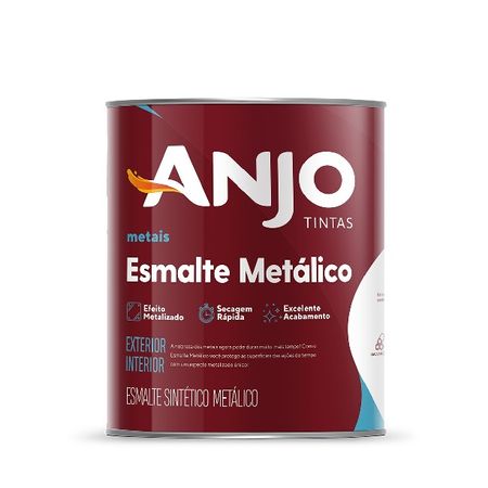 165973_2 Tinta Esmalte Sintético Metálico 900ml - Anjo Tintas
