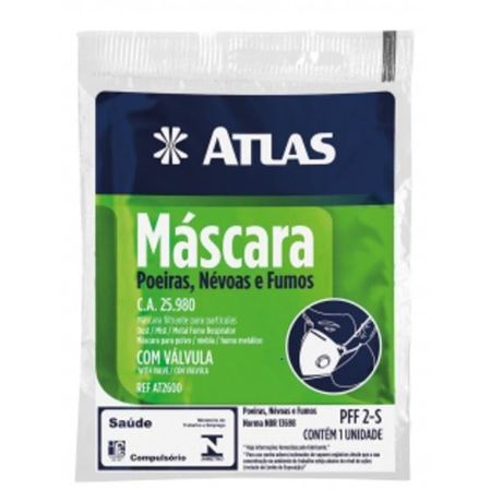 166124_2 Máscara Descartável PFF2 com Válvula - AT2800 - Atlas