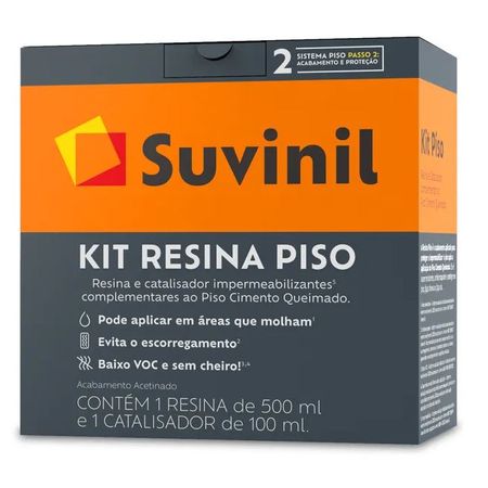 166234_2 Kit Resina Piso Para Cimento Queimado - SUVINIL