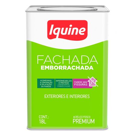 166444_2 Tinta Acrílica Fachada Emborrachada 18l - Iquine - Branco