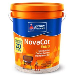 Tinta Acrílica Standard Novacor Extra Mais Rendimento Fosco 20l - Sherwin-Williams - Branco