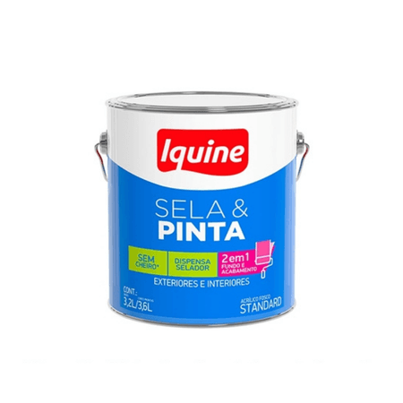 166880_2 Tinta Acrílica Standard Fosco 3,6L Sela & Pinta - Iquine - Branco