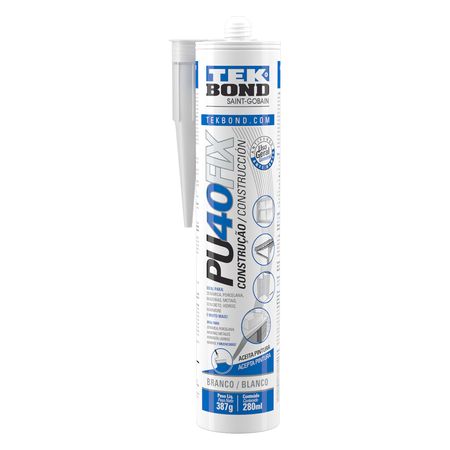 Adesivo Silicone Pu40Fix para Construção Branco - TEKBOND