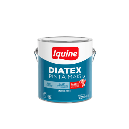 167715_2 Tinta Acrílica Diatex Econômica Fosco 3,6l - Iquine - Branco