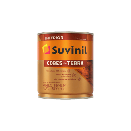 Tinta Acrílica Cores da Terra Fosco Premium 900l - Suvinil - Calcita Alaranjada - Versão Mineral