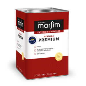 Tinta Acrílica Premium Super Lavável  Fosco 18L - Tintas Marfim