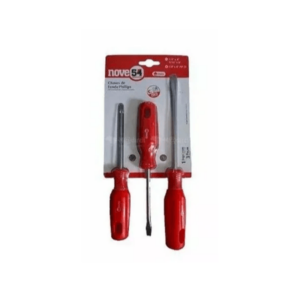 Kit Chave de Fenda/Philips Aço Cromado 954 3 peças - VONDER - 3 Peças - 954