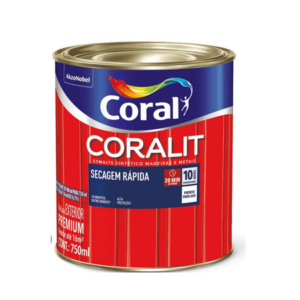 Esmalte Sintético Premium Brilhante  Seca Rápido Coralit 750ml - Coral