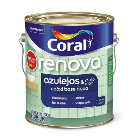 Renova Azulejos e Muito Mais Brilhante 3,6L - Coral - Branco