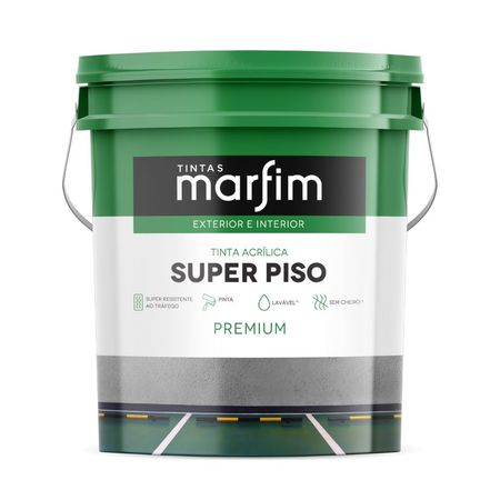 Tinta Acrílica Premium Fosco Super Piso 18L - Tintas Marfim