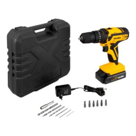 Parafusadeira Furadeira com Impacto a Bateria 12V Pfv012I Bivolt - VONDER - PFV 012I