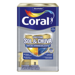 Tinta Proteção Sol & Chuva Pintura Impermeabilizante 18l - Coral - Branco
