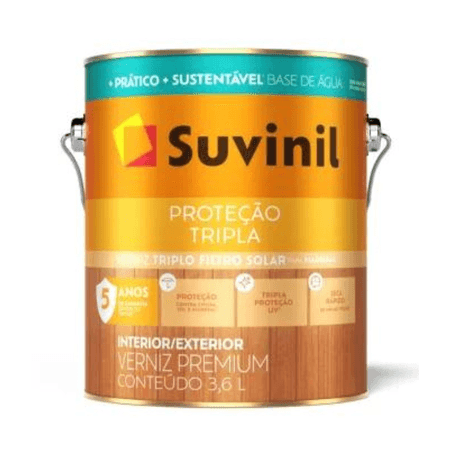 Verniz Proteção Tripla Brilhante Base Água 3,6l - Suvinil