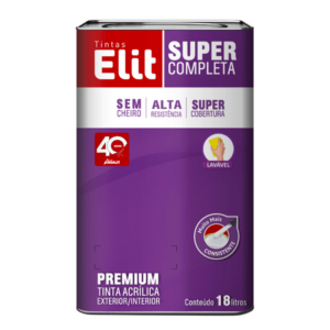 Tinta Acrilica Super Completa Premium Fosco 18L - Elit