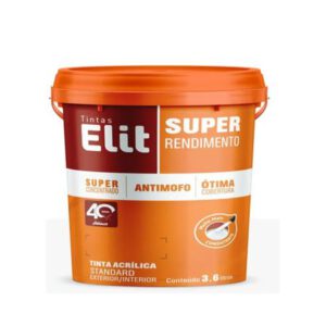 Tinta Acrílica Super Rendimento Standard Fosco 3,6l - Elit