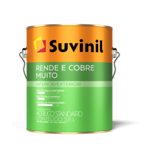 Tinta Acrílica Standard Rende e Cobre Muito Fosco 3,6l - Suvinil