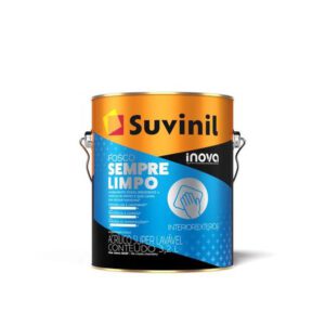 Tinta Fosco Sempre Limpo 3,2 Litros - Suvinil - BASE B2 ACR PR FOS 3,2L INOVA FOS SEMP LIMP SUVINI