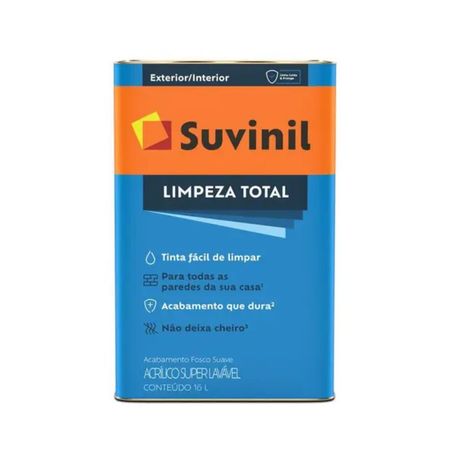Tinta Limpeza Total 16 litros - Suvinil - BASE B2 ACR PR FOS 16L LIMPEZA TOTAL SUVINIL**