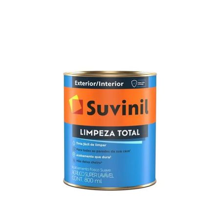 Tinta Limpeza Total 800ml - Suvinil - BASE C2 ACR PR FOS 800ML LIMPEZA TOTAL SUVINIL**