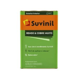 Tinta Rende e Cobre Muito 16 Litros - Suvinil - BASE A2 ACR ST FOS 16L R&C MUITO SUVINIL