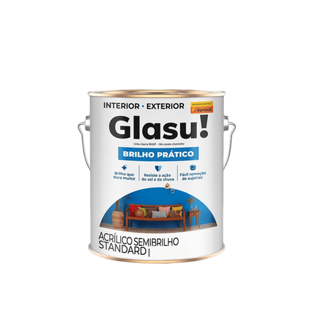 170387_2 Tinta Brilho Prático 3,2 Litros - Glasu! - BASE A ACR ST SEMI BRI 3,2L BRILHO PRATICO GLASU!