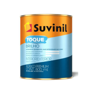 Tinta Toque Brilho 800ml - Suvinil - BASE B2 ACR PR SEMI BRI 800ML TOQUE BRILHO SUVUNIL